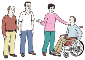 Gruppe von vier Personen