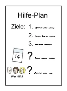 Plan mit einer Liste